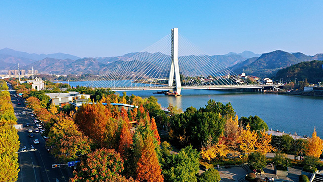 于高空之上带你领略丽水城市花园冬之美